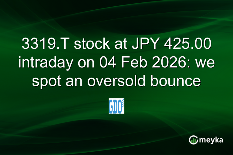 3319.T stock at JPY 425.00 intraday on 04 Feb 2026: we spot an oversold bounce