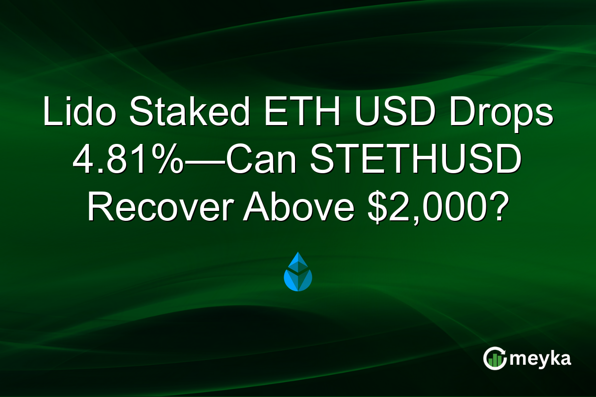 Lido Staked ETH USD Drops 4.81%—Can STETHUSD Recover Above $2,000?