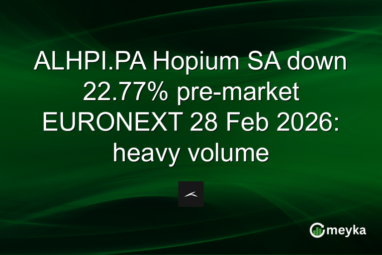ALHPI.PA Hopium SA down 22.77% pre-market EURONEXT 28 Feb 2026: heavy volume