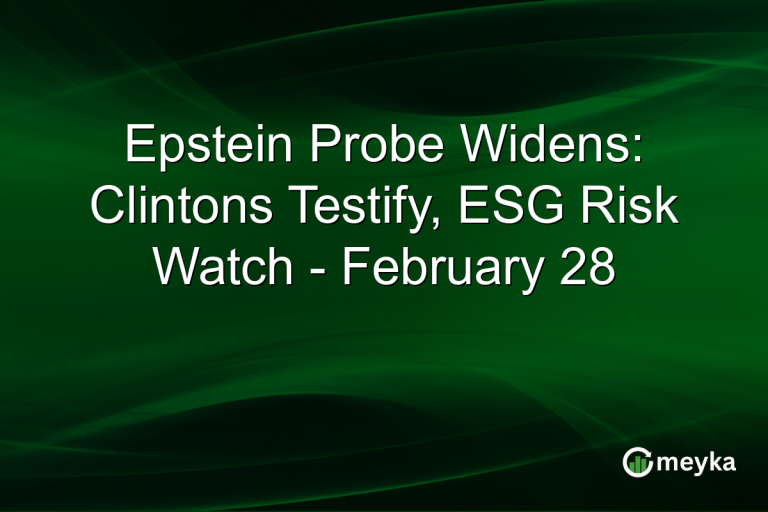 Epstein Probe Widens: Clintons Testify, ESG Risk Watch - February 28