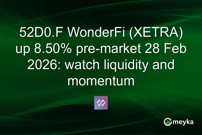 52D0.F WonderFi (XETRA) up 8.50% pre-market 28 Feb 2026: watch liquidity and momentum
