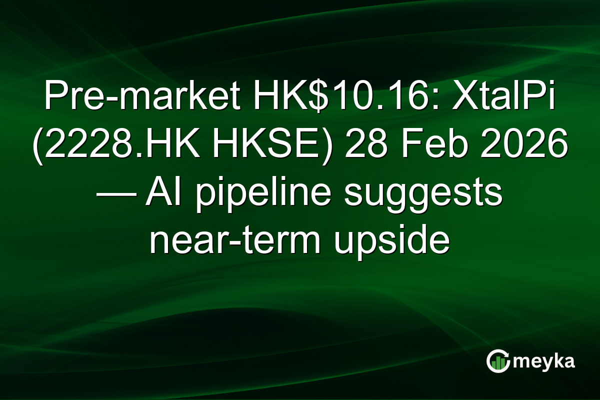 Pre-market HK$10.16: XtalPi (2228.HK HKSE) 28 Feb 2026 — AI pipeline suggests near-term upside