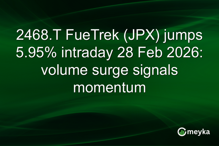 2468.T FueTrek (JPX) jumps 5.95% intraday 28 Feb 2026: volume surge signals momentum