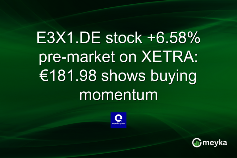 E3X1.DE stock +6.58% pre-market on XETRA: €181.98 shows buying momentum
