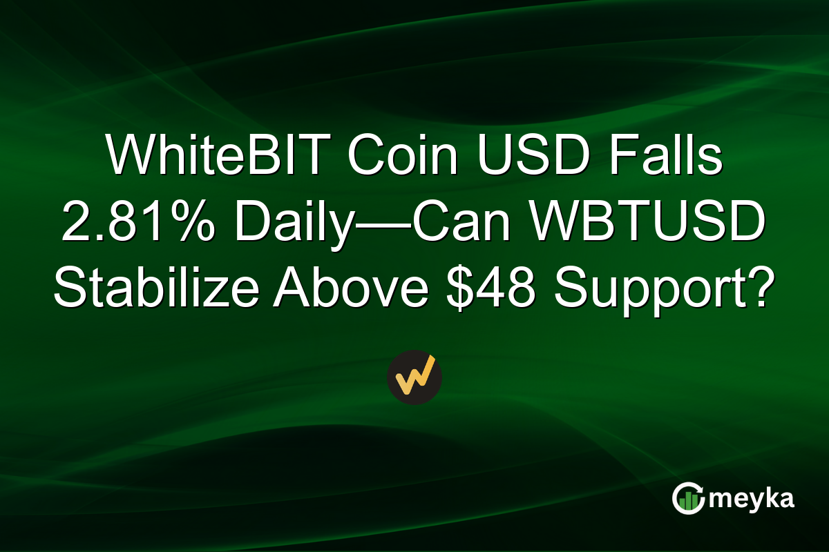 WhiteBIT Coin USD Falls 2.81% Daily—Can WBTUSD Stabilize Above $48 Support?