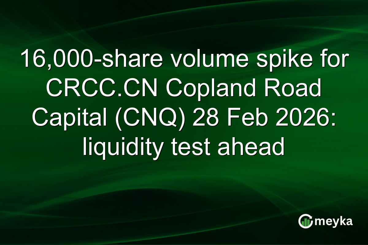 16,000-share volume spike for CRCC.CN Copland Road Capital (CNQ) 28 Feb 2026: liquidity test ahead