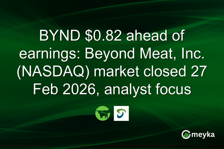 BYND $0.82 ahead of earnings: Beyond Meat, Inc. (NASDAQ) market closed 27 Feb 2026, analyst focus