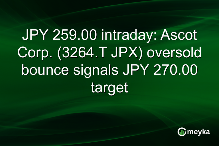 JPY 259.00 intraday: Ascot Corp. (3264.T JPX) oversold bounce signals JPY 270.00 target