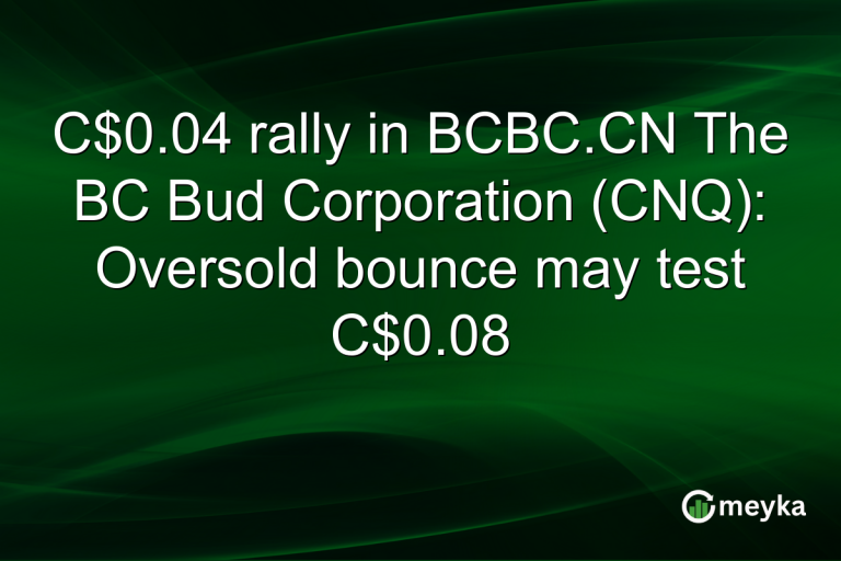 C$0.04 rally in BCBC.CN The BC Bud Corporation (CNQ): Oversold bounce may test C$0.08