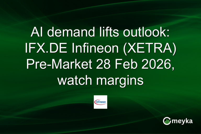 AI demand lifts outlook: IFX.DE Infineon (XETRA) Pre-Market 28 Feb 2026, watch margins