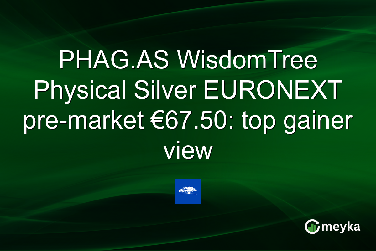 PHAG.AS WisdomTree Physical Silver EURONEXT pre-market €67.50: top gainer view