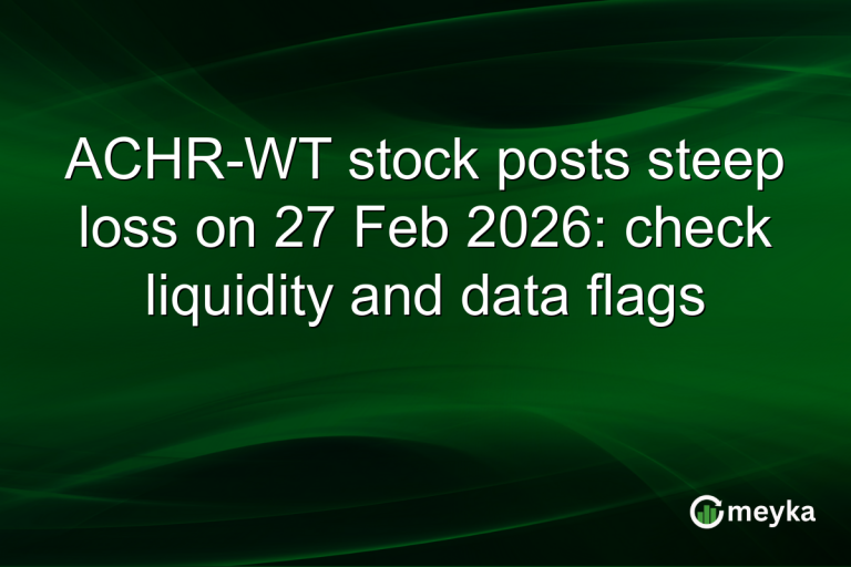 ACHR-WT stock posts steep loss on 27 Feb 2026: check liquidity and data flags