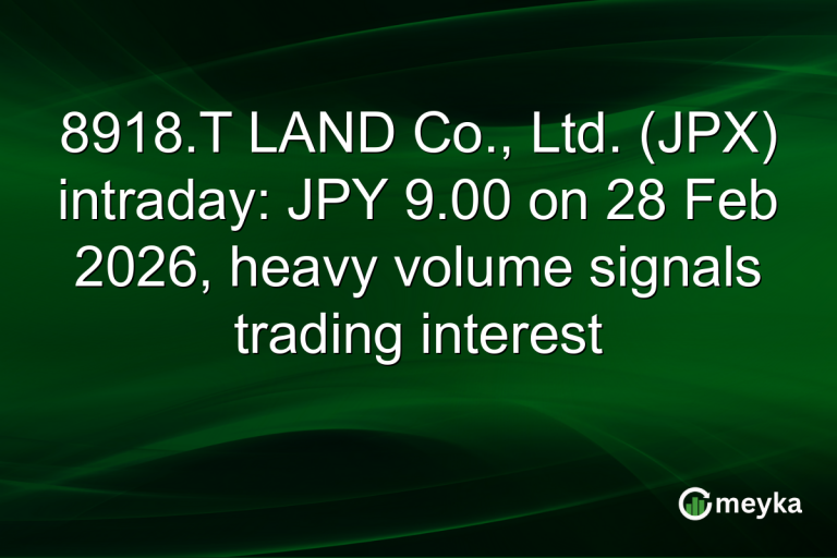 8918.T LAND Co., Ltd. (JPX) intraday: JPY 9.00 on 28 Feb 2026, heavy volume signals trading interest