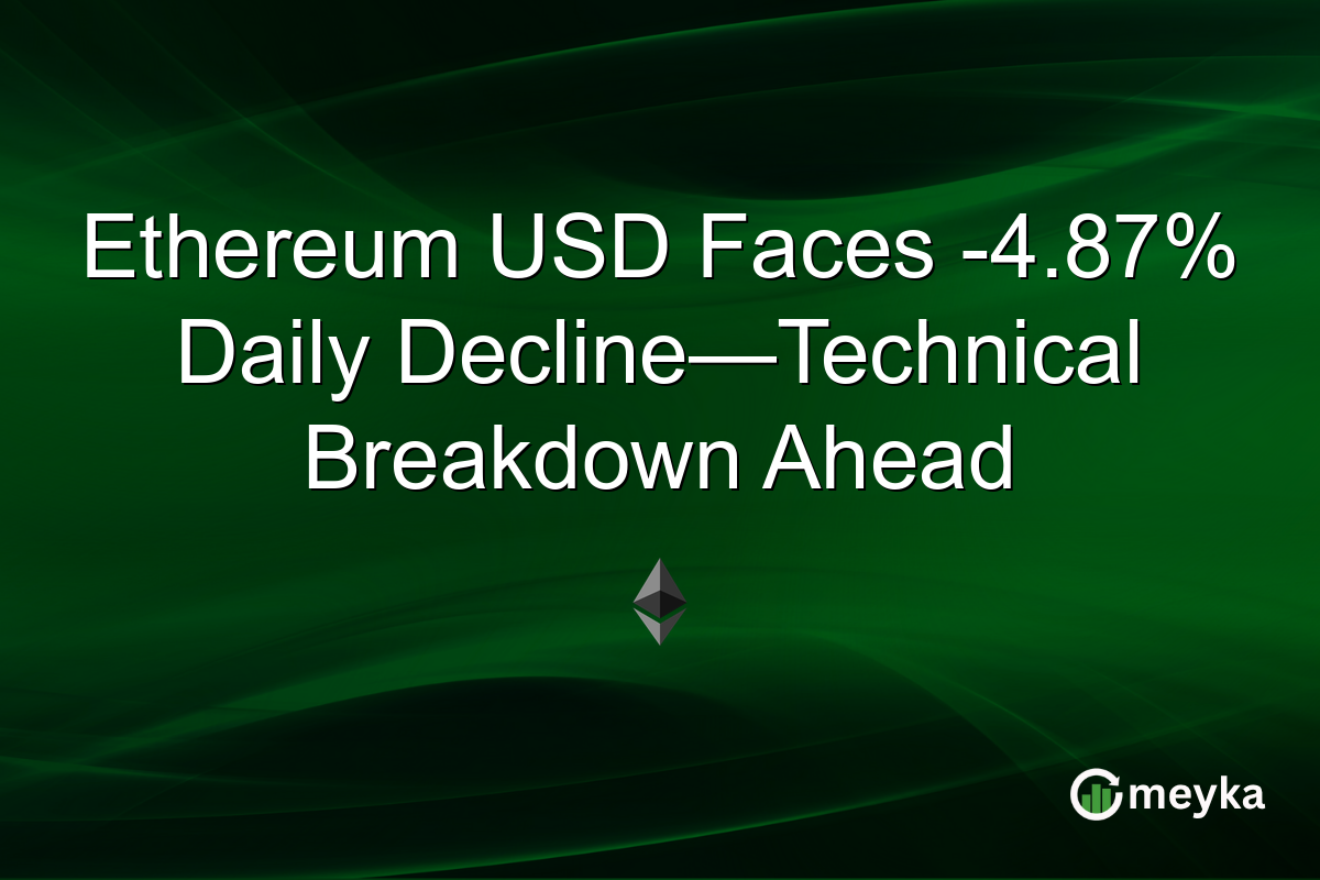 Ethereum USD Faces -4.87% Daily Decline—Technical Breakdown Ahead