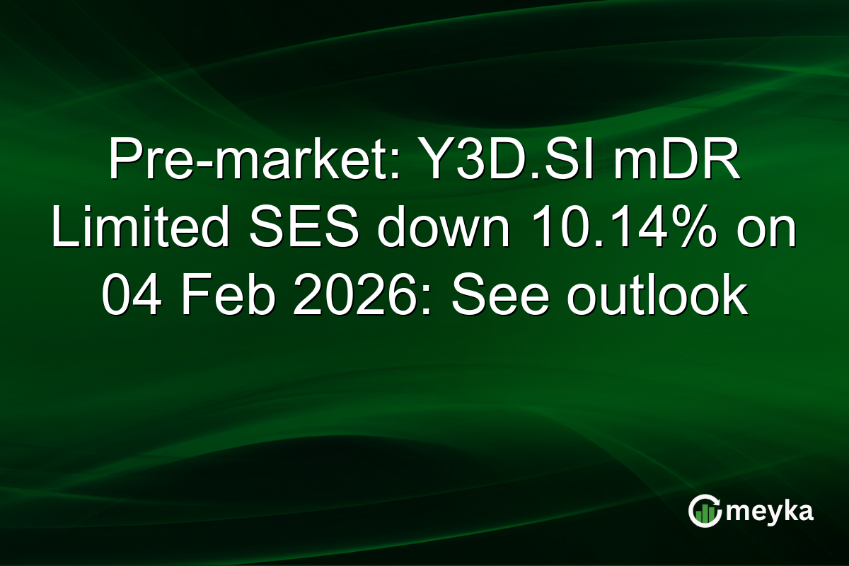 Pre-market: Y3D.SI mDR Limited SES down 10.14% on 04 Feb 2026: See outlook