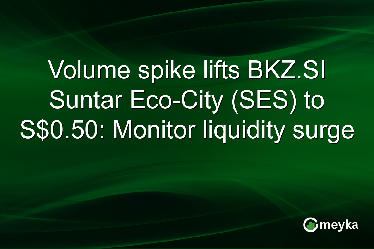 Volume spike lifts BKZ.SI Suntar Eco-City (SES) to S$0.50: Monitor liquidity surge