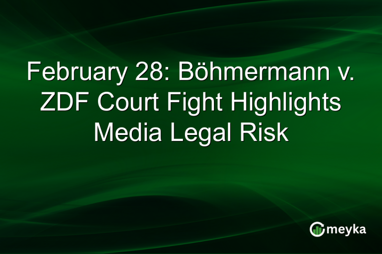 February 28: Böhmermann v. ZDF Court Fight Highlights Media Legal Risk