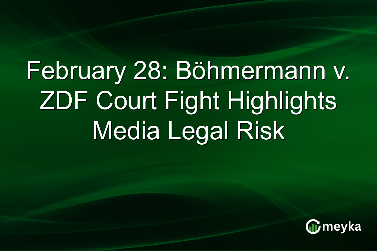 February 28: Böhmermann v. ZDF Court Fight Highlights Media Legal Risk