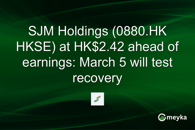 SJM Holdings (0880.HK HKSE) at HK$2.42 ahead of earnings: March 5 will test recovery