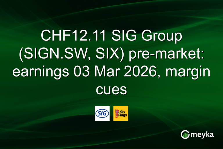 CHF12.11 SIG Group (SIGN.SW, SIX) pre-market: earnings 03 Mar 2026, margin cues