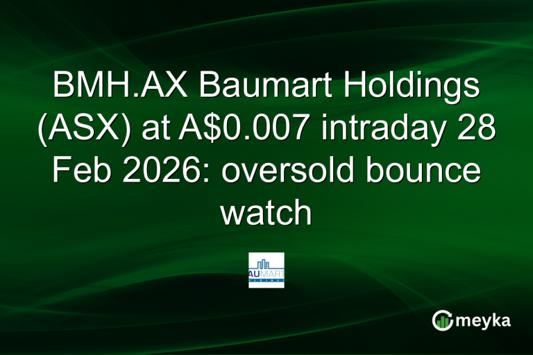 BMH.AX Baumart Holdings (ASX) at A$0.007 intraday 28 Feb 2026: oversold bounce watch