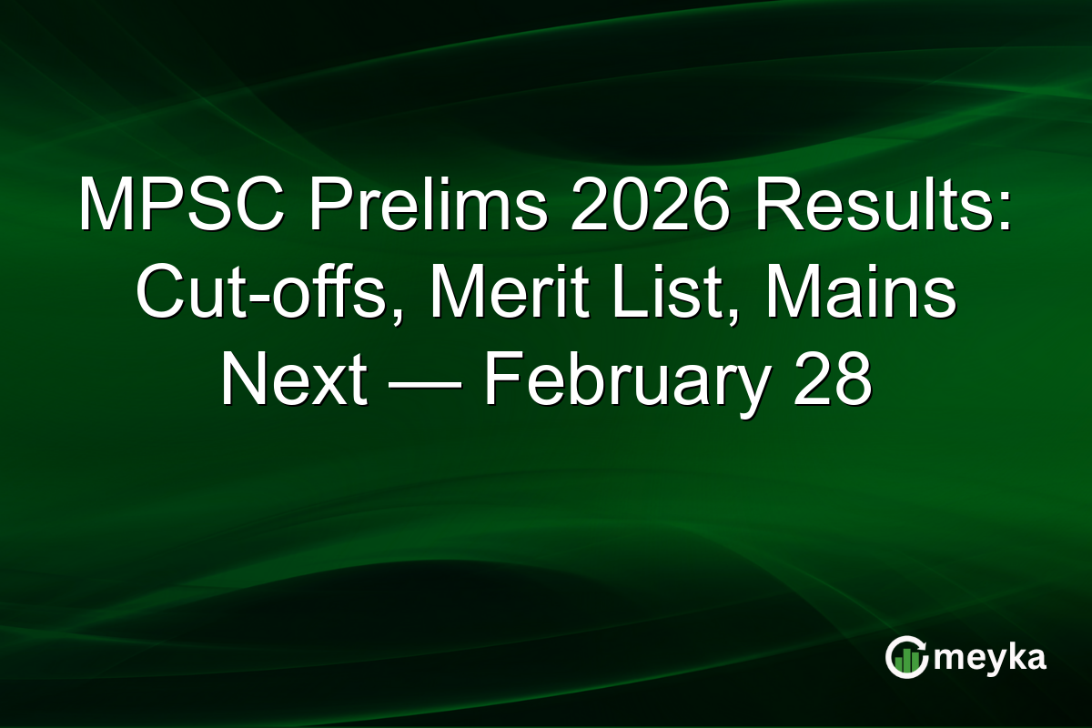 MPSC Prelims 2026 Results: Cut-offs, Merit List, Mains Next β February 28
