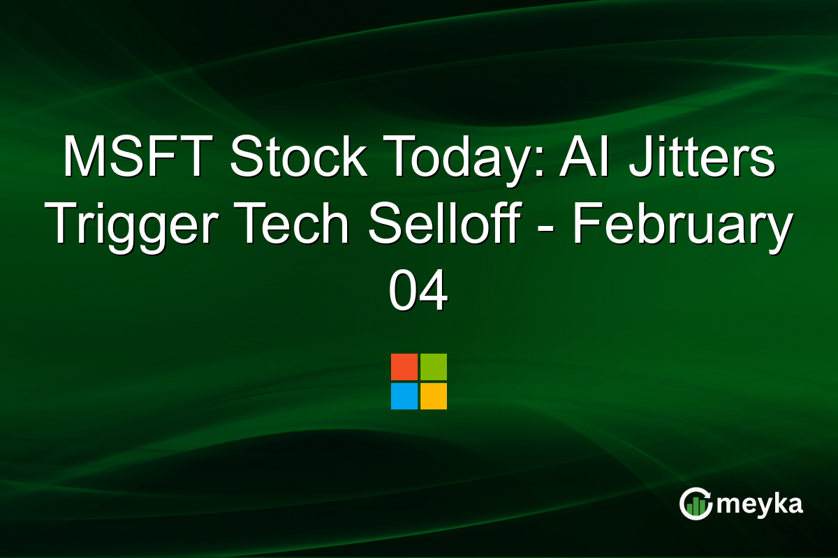 MSFT Stock Today: AI Jitters Trigger Tech Selloff - February 04