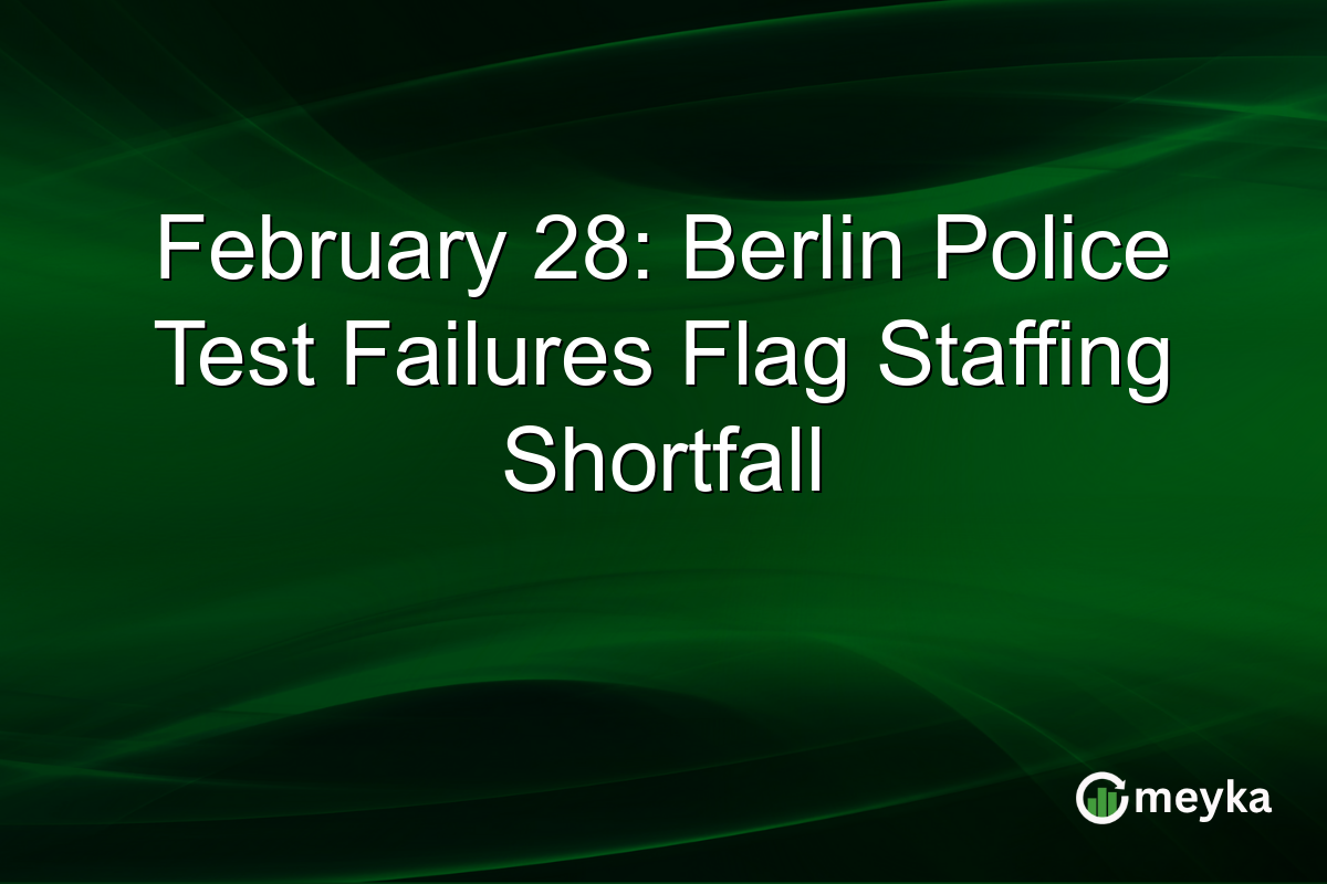 February 28: Berlin Police Test Failures Flag Staffing Shortfall