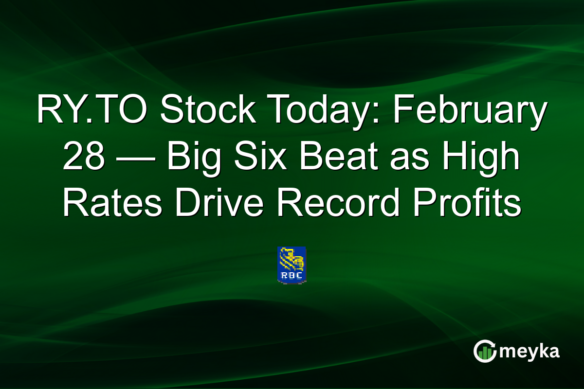 RY.TO Stock Today: February 28 — Big Six Beat as High Rates Drive Record Profits