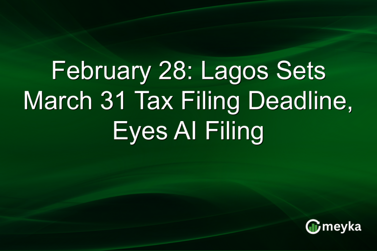 February 28: Lagos Sets March 31 Tax Filing Deadline, Eyes AI Filing