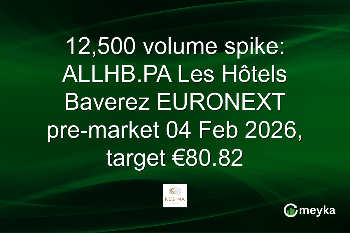 12,500 volume spike: ALLHB.PA Les Hôtels Baverez EURONEXT pre-market 04 Feb 2026, target €80.82