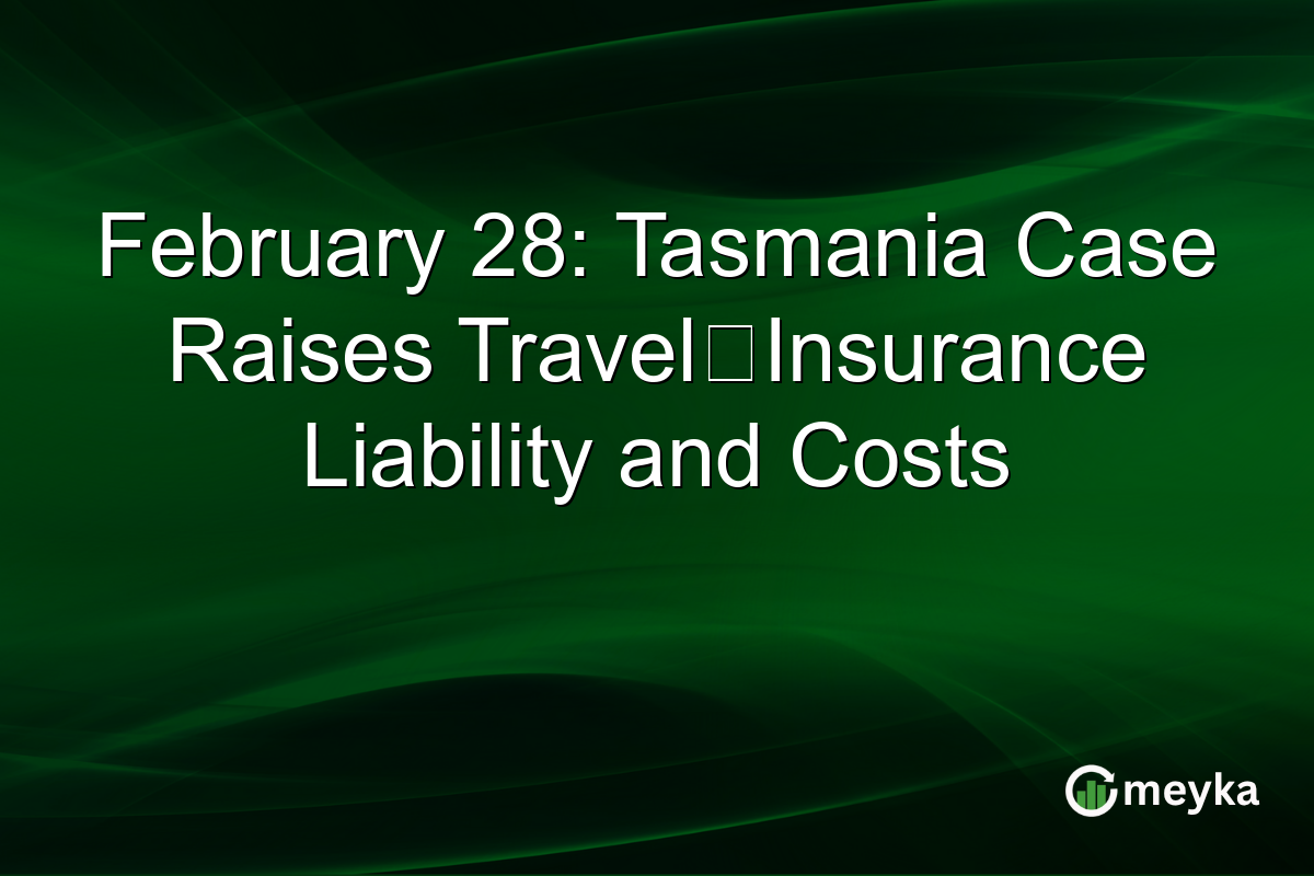 February 28: Tasmania Case Raises Travel‑Insurance Liability and Costs