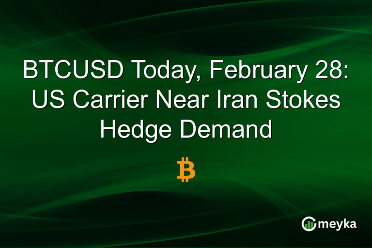 BTCUSD Today, February 28: US Carrier Near Iran Stokes Hedge Demand