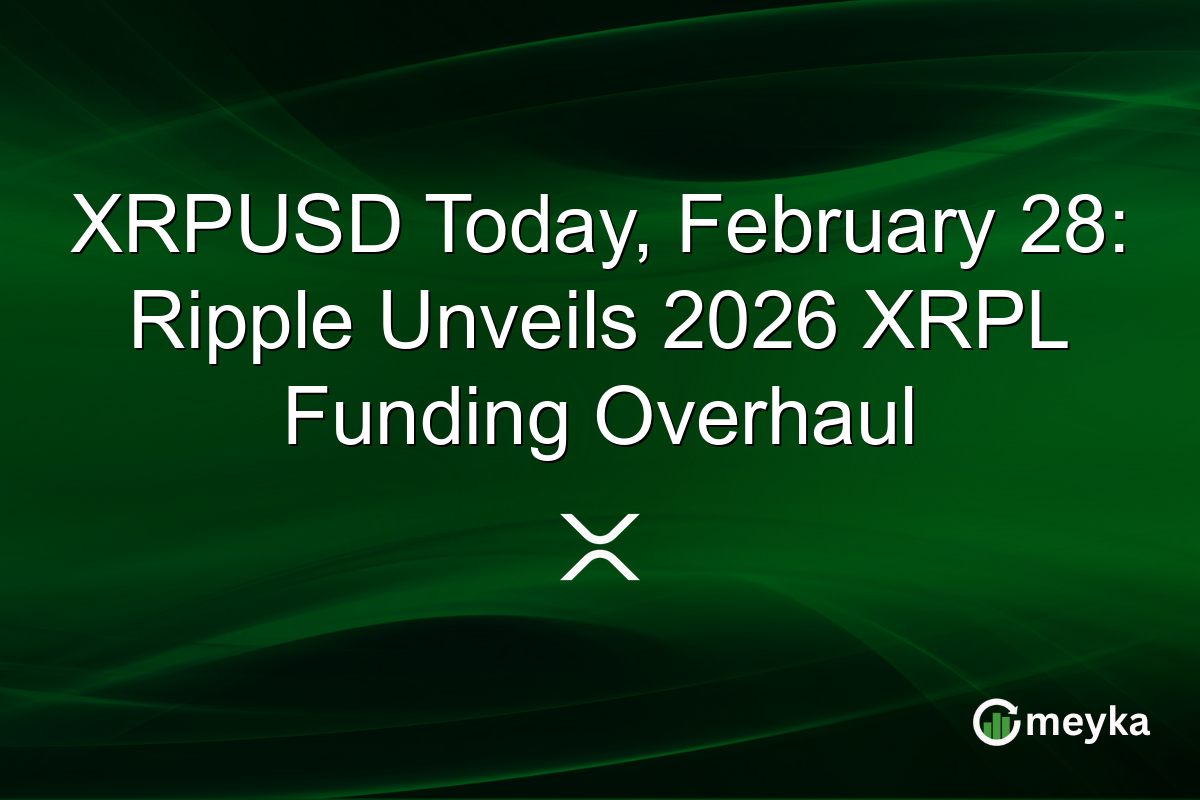 XRPUSD Today, February 28: Ripple Unveils 2026 XRPL Funding Overhaul