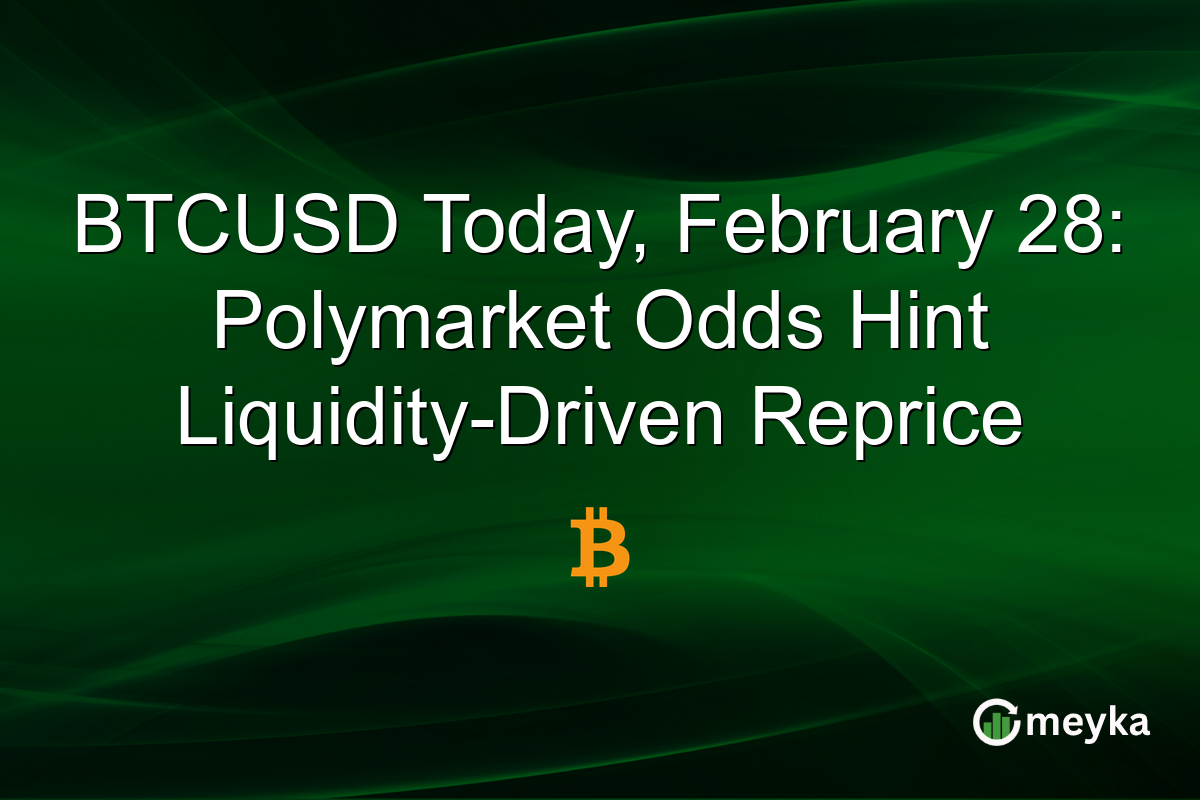 BTCUSD Today, February 28: Polymarket Odds Hint Liquidity-Driven Reprice