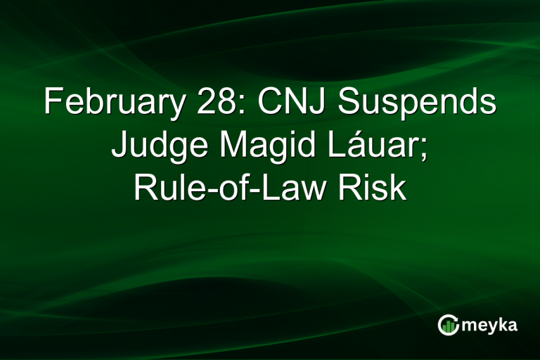 February 28: CNJ Suspends Judge Magid Láuar; Rule-of-Law Risk