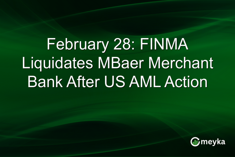 February 28: FINMA Liquidates MBaer Merchant Bank After US AML Action