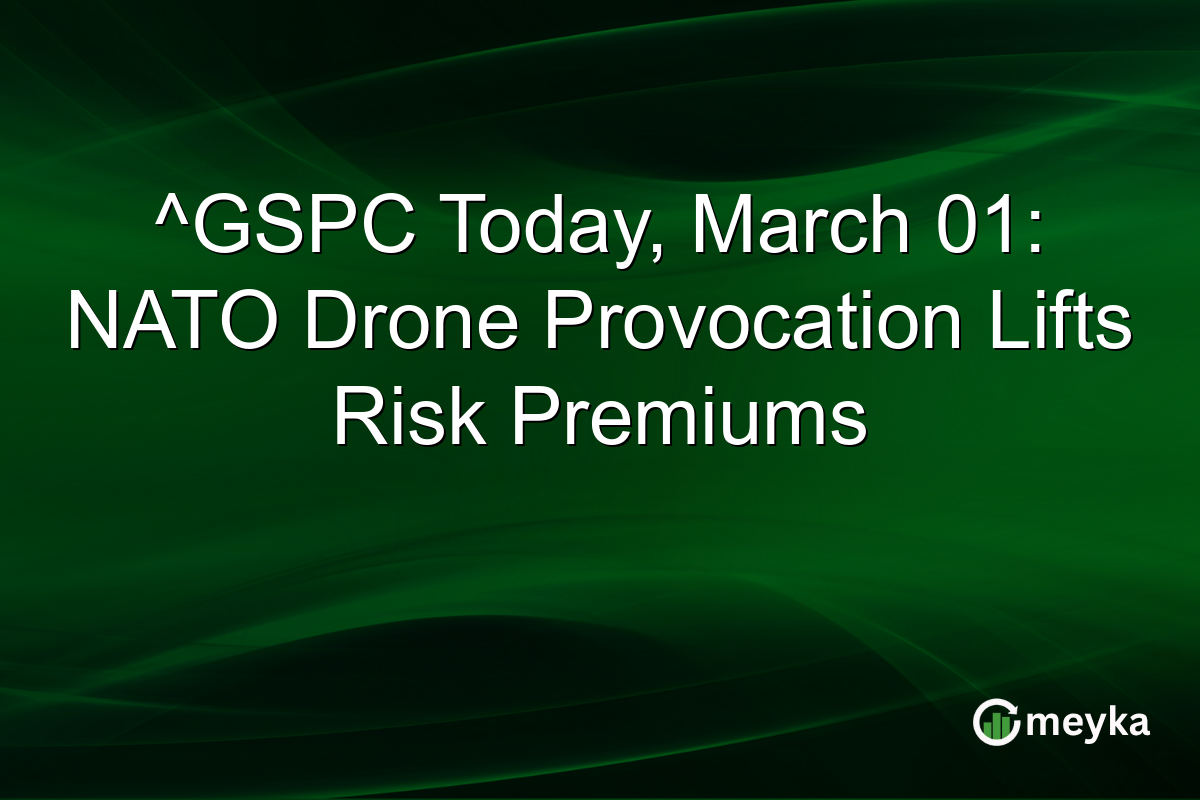 ^GSPC Today, March 01: NATO Drone Provocation Lifts Risk Premiums