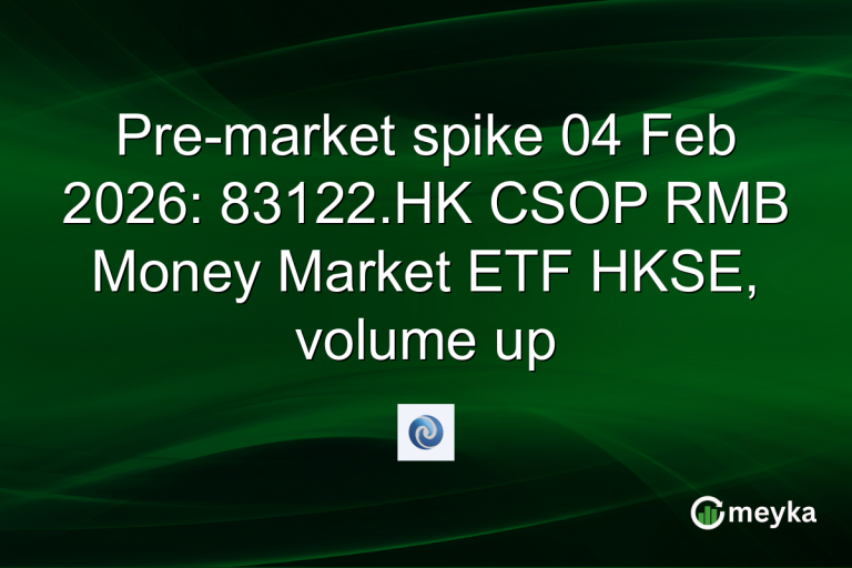 Pre-market spike 04 Feb 2026: 83122.HK CSOP RMB Money Market ETF HKSE, volume up