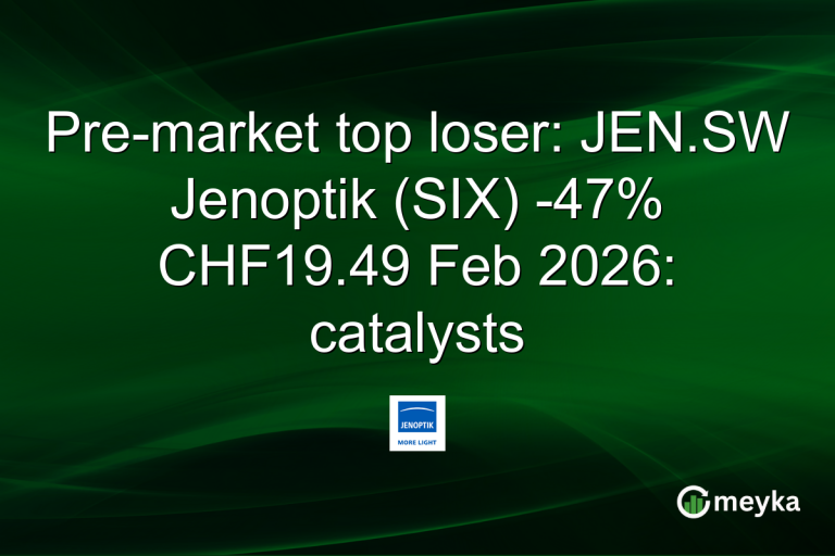 Pre-market top loser: JEN.SW Jenoptik (SIX) -47% CHF19.49 Feb 2026: catalysts