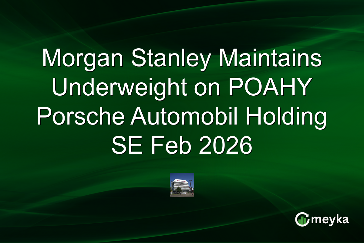 Morgan Stanley Maintains Underweight on POAHY Porsche Automobil Holding SE Feb 2026