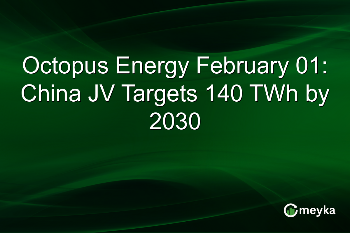Octopus Energy February 01: China JV Targets 140 TWh by 2030