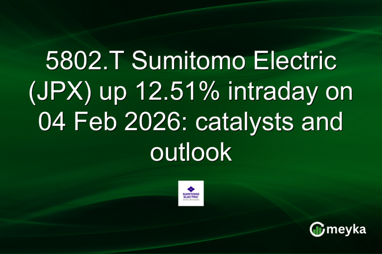 5802.T Sumitomo Electric (JPX) up 12.51% intraday on 04 Feb 2026: catalysts and outlook