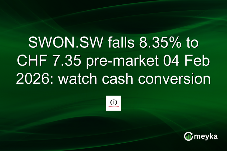 SWON.SW falls 8.35% to CHF 7.35 pre-market 04 Feb 2026: watch cash conversion