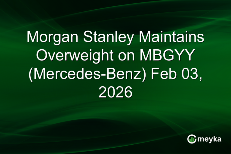 Morgan Stanley Maintains Overweight on MBGYY (Mercedes-Benz) Feb 03, 2026