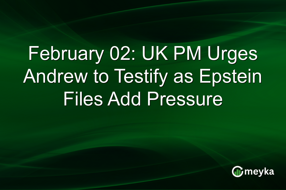 February 02: UK PM Urges Andrew to Testify as Epstein Files Add Pressure