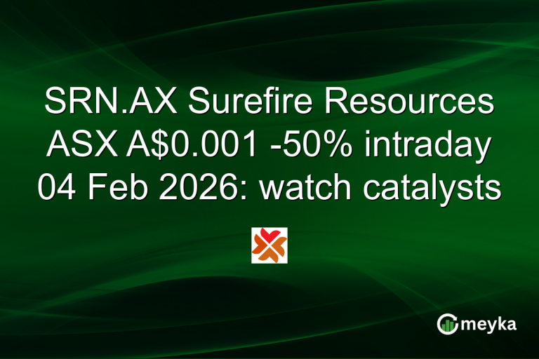 SRN.AX Surefire Resources ASX A$0.001 -50% intraday 04 Feb 2026: watch catalysts