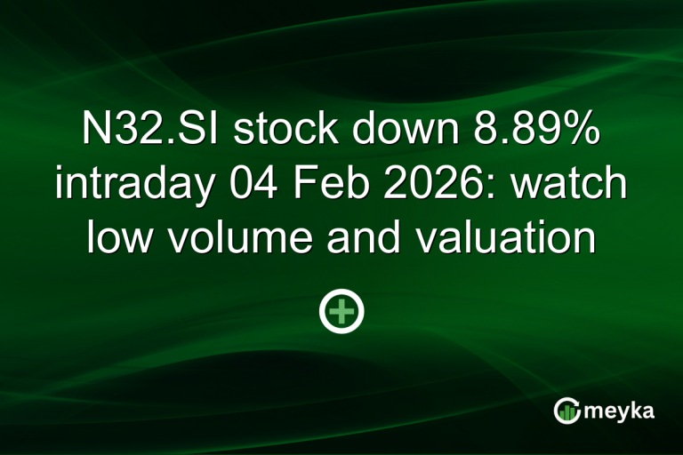 N32.SI stock down 8.89% intraday 04 Feb 2026: watch low volume and valuation