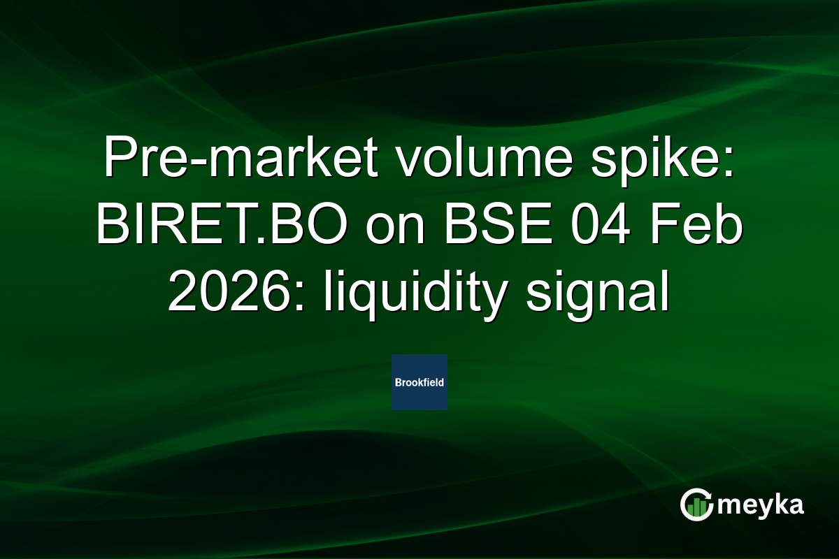Pre-market volume spike: BIRET.BO on BSE 04 Feb 2026: liquidity signal