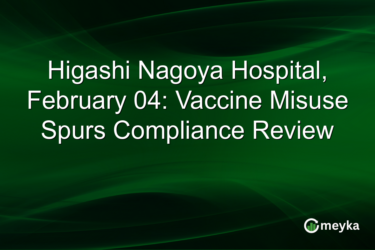 Higashi Nagoya Hospital, February 04: Vaccine Misuse Spurs Compliance Review